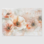 Perzik Aquarel Pioen Decoupage Cadeau Tissuepapier (Voorkant)
