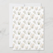 Perzik Aquarel Wilde Bloemen Bewaar De Datum Kaart (Achterkant)
