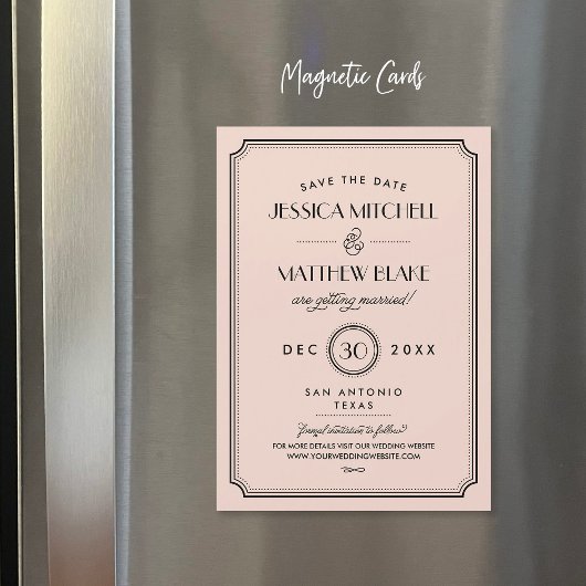  Perzik Art Deco Sla de datum op