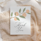 Perzik Baby shower Bedankkaart