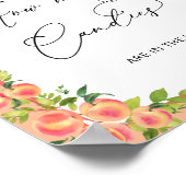 Perzik Baby shower Hoeveel Snoepjes in Jar Poster (Hoek)