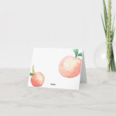 Perzik Baby shower of verjaardag Hartelijk dank Bedankkaart (Achterkant)