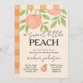 Perzik Baby Shower Uitnodiging (Voorkant / Achterkant)