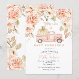 Perzik Baby Shower Uitnodiging - Verliefd Worden