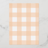 Perzik babyshower per post folie uitnodiging (Achterkant)