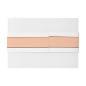 Perzik band en initialen bruiloft invitati uitnodigingen wikkel (Achterkant Voorbeeld)