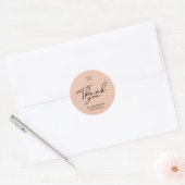 Perzik Bedankt pakket Ronde Sticker (Envelop)