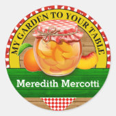 Perzik behoudt Classic Ronde Sticker (Voorkant)