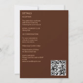 Perzik beige bloemen elegant alles in één bruiloft kaart (Achterkant)