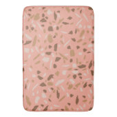 Perzik Beige Bruin Terrazzo Marmer Patroon Badmat (Voorkant Verticaal)
