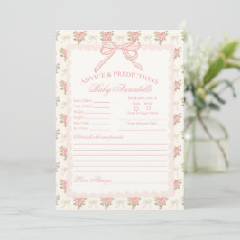 Perzik & Beige Fantasie Bloemen Advies voor Baby K Kaart