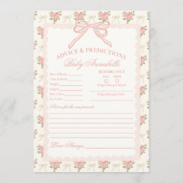 Perzik & Beige Fantasie Bloemen Advies voor Baby K Kaart