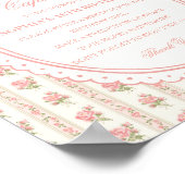 Perzik & Beige Fantasie Bloemige Tijdcapsule Spel Poster (Hoek)