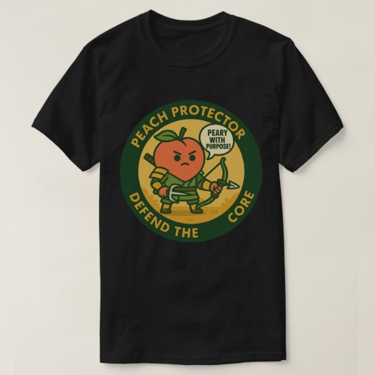 Perzik Beschermer Verdedig de Kern  T-shirt (Design voorkant)