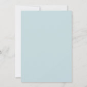 Perzik Blauw Bloemige Droom Bruiloft Kaart (Achterkant)