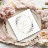 Perzik Blauw Bruiloft Collectie Servetten