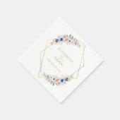 Perzik Blauw Bruiloft Collectie Servetten (Hoek)