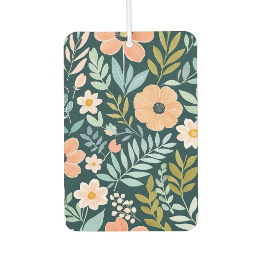 Perzik, blauw en groen Boho Whimsical Luchtverfrisser (Voorkant)