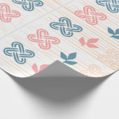 Perzik & Blauw Inpakpapier (Hoek)