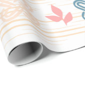 Perzik & Blauw Inpakpapier (Rol Hoek)