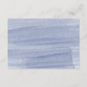 Perzik & Blauw Waterverf Bloemen Receptie Bruiloft Informatiekaartje (Achterkant)