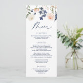 Perzik & Blauwe Trouw Wilde Bloem Botanische Bloem Menu (Staand voorkant)