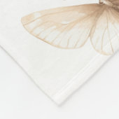 Perzik Blauwe Vlinders  Fleece Deken (Hoek)