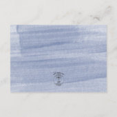 Perzik & Blauwe Waterverf Bloemen Details Informatiekaartje (Achterkant)