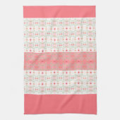 Perzik Blauwgroen en Sinaasappel Theedoek (Verticaal)