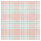 Perzik Blauwgroen Green Plaid Stof (Close Up)