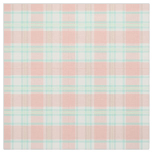Perzik Blauwgroen Green Plaid Stof