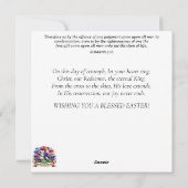 Perzik Blauwgroen Waterverf Schattige Chef Paashaa Feestdagenkaart (Achterkant)