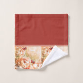 Perzik bloem badhanddoekenset bad handdoek (Wasdoekje)