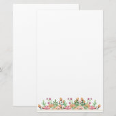 Perzik Bloem Briefpapier (Voorkant / Achterkant)
