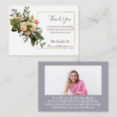 Perzik Bloem Foto Sympathie Begrafenis Kaart Notitiekaartje (Voorkant / Achterkant)