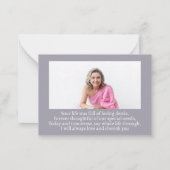 Perzik Bloem Foto Sympathie Begrafenis Kaart Notitiekaartje (Achterkant)