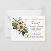 Perzik Bloem Foto Sympathie Begrafenis Kaart Notitiekaartje (Voorkant)