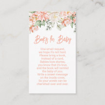 Perzik bloem neutrale baby shower boeken voor baby