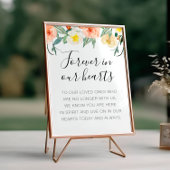 Perzik Bloem Onvergetelijk In Onze Harten Herdenki Poster