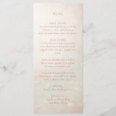 Perzik bloemblaadjes bruiloft menu (Voorkant)