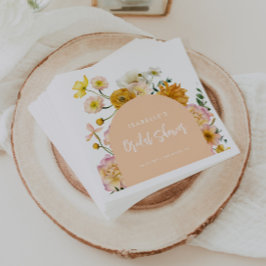 Perzik Bloemboog Bruidsdouche Servet