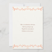 Perzik Bloemen 50e bruiloft Jubileum Kaart (Achterkant)