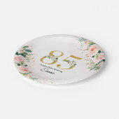 Perzik Bloemen 85e Verjaardag Papier Borden Papieren Bordje (Gekanteld)