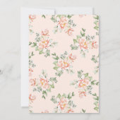 Perzik Bloemen Anand Karaj Punjabi Sikh Bruiloft Kaart (Achterkant)