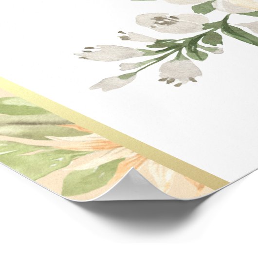 Perzik Bloemen Anand Karaj Sikh Bruiloft Welkomstb Poster (Hoek)