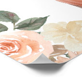 Perzik Bloemen Anand Karaj Sikh Bruiloft Welkomstb Poster (Hoek)