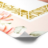 Perzik Bloemen Anand Karaj Sikh Bruiloft Welkomstb Poster (Hoek)