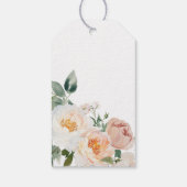 Perzik Bloemen Baby in Bloom Meisje Baby shower Cadeaulabel (Achterkant)