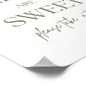 Perzik Bloemen Baby shower Baby's zijn zoet Poster (Hoek)