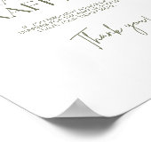 Perzik Bloemen Baby shower Luier Raffle Poster (Hoek)